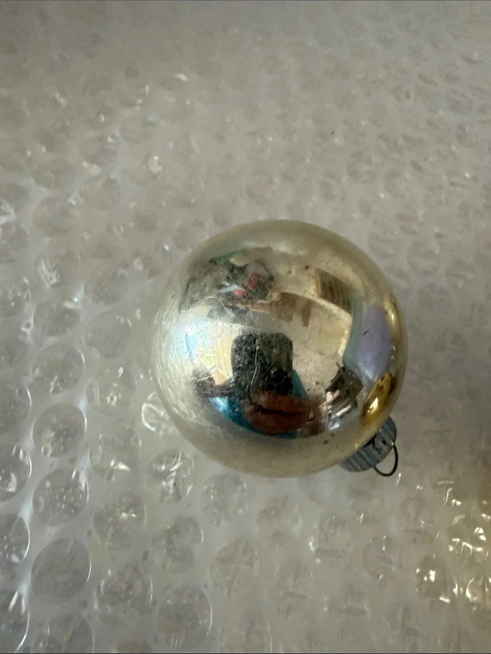 Vintage Glass Holiday Ornament Set - Assorted Colors, 5 total pieces.